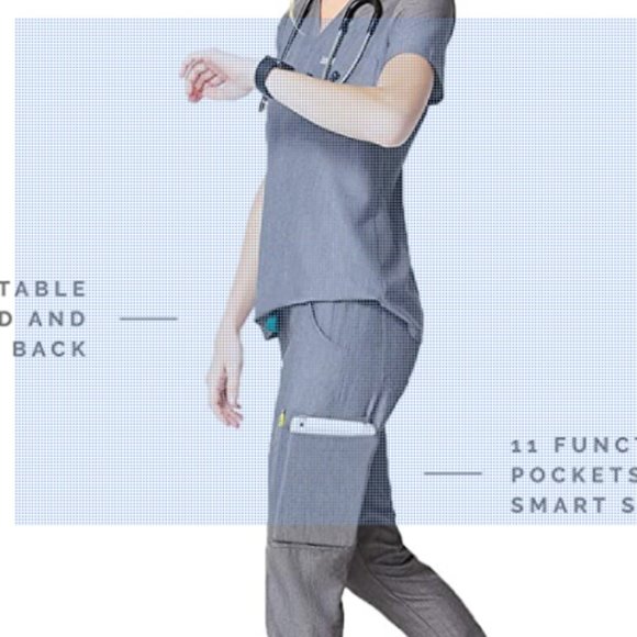 FIGS YOLA Skinny Scrub Pants for Women — Slim Fit, Super Soft Stretch - Picture 2 of 4